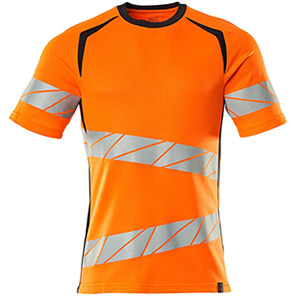 MASCOT ACCELERATE SAFE 19082 Men’s Orange/Navy Hi-Vis T-Shirt 2XL