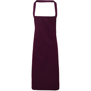 Premier PR102 Aubergine Cotton Bib Apron