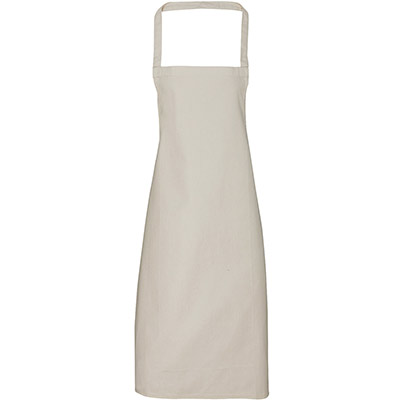 PR102 Cotton Bib Apron Natural