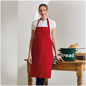 PR102 Cotton Bib Apron Red