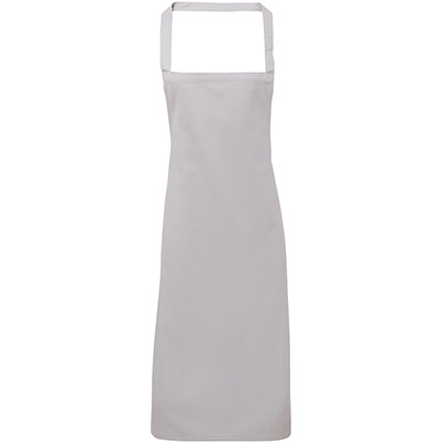 PR102 Cotton Bib Apron Silver