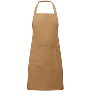 Premier PR154 Camel Bib Apron with Pocket