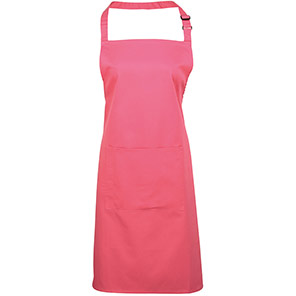 Premier PR154 Fuchsia Bib Apron with Pocket