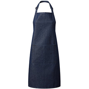 Premier PR154 Indigo Denim Bib Apron with Pocket