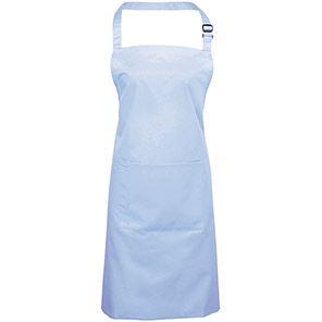 Premier PR154 Light Blue Bib Apron with Pocket