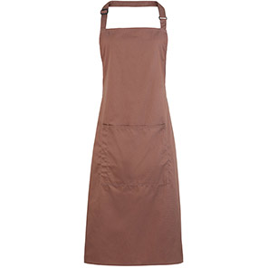 Premier PR154 Mocha Bib Apron with Pocket