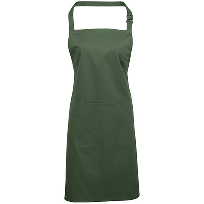 Premier PR154 Moss Green Apron with Pocket