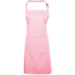 Premier PR154 Pink Bib Apron with Pocket
