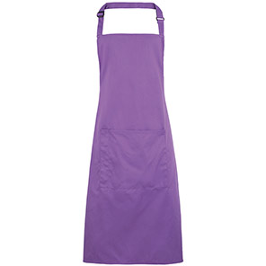 Premier PR154 Rich Violet Bib Apron with Pocket