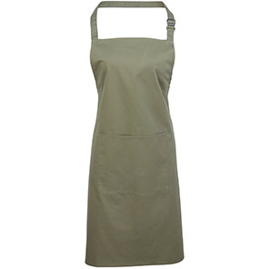 Premier PR154 Sage Bib Apron with Pocket