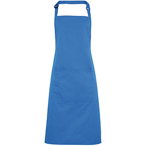 Premier PR154 Sapphire Bib Apron with Pocket