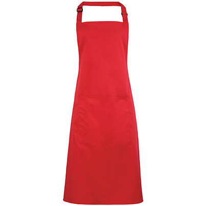 Premier PR154 Strawberry Red Apron with Pocket