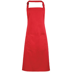 Premier PR154 Strawberry Red Bib Apron with Pocket