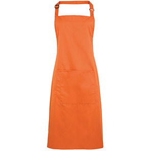Premier PR154 Terracotta Bib Apron with Pocket