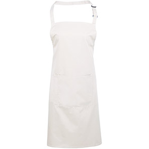 Premier PR154 White Bib Apron with Pocket