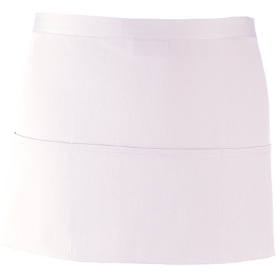 Premier PR155 White 3-Pocket Apron