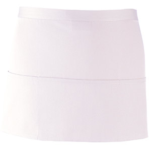 Premier PR155 White Three-Pocket Apron