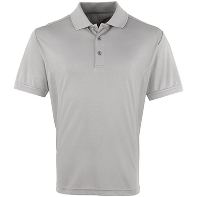 Premier Coolchecker PR615 Men’s Silver Polo Shirt