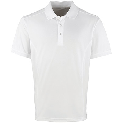 Premier Coolchecker PR615 Men’s White Polo Shirt