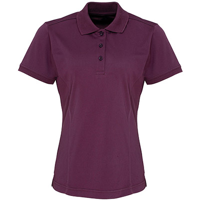 Premier Coolchecker PR616 Women’s Aubergine Polo Shirt