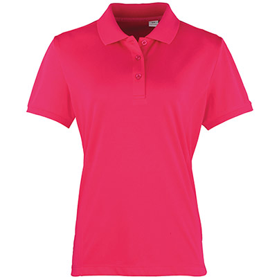 Premier Coolchecker PR616 Women’s Hot Pink Polo Shirt