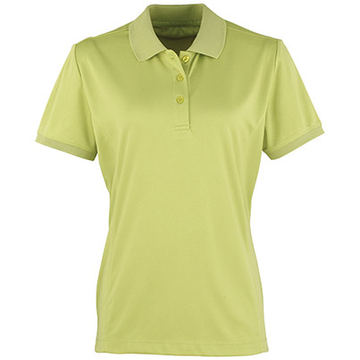 Premier Coolchecker PR616 Women’s Lime Polo Shirt