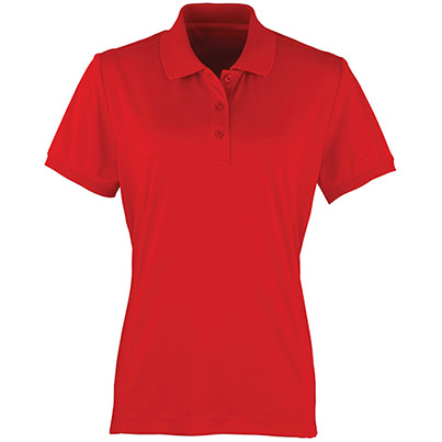 Premier Coolchecker PR616 Women’s Red Polo Shirt