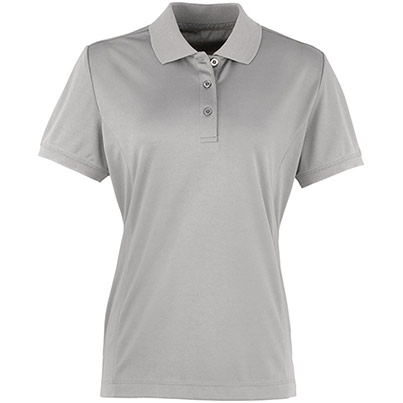 Premier Coolchecker PR616 Women’s Silver Polo Shirt