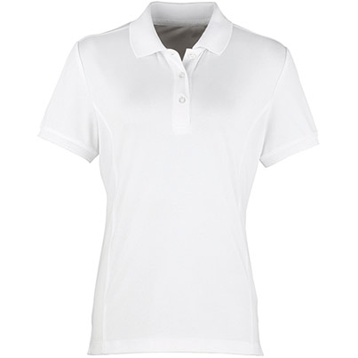Premier Coolchecker PR616 Women’s White Polo Shirt