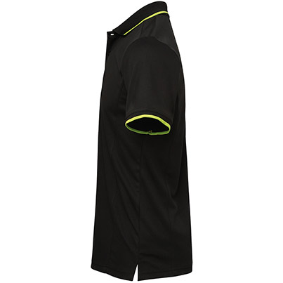 Premier Coolchecker PR618 Black/Lime Polo Shirt