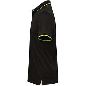Premier Coolchecker PR618 Black/Lime Polo Shirt