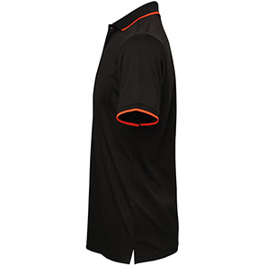 Premier Coolchecker PR618 Black/Orange Polo Shirt