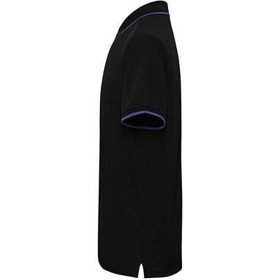 Premier Coolchecker PR618 Black/Purple Polo Shirt