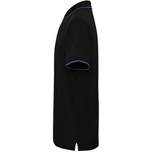 Premier Coolchecker PR618 Black/Purple Polo Shirt