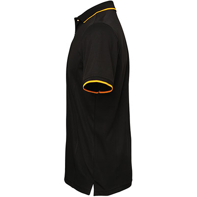 Premier Coolchecker PR618 Black/Sunflower Polo Shirt