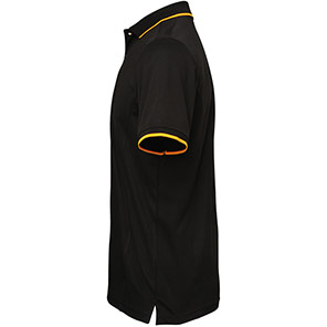 Premier Coolchecker PR618 Black/Sunflower Polo Shirt