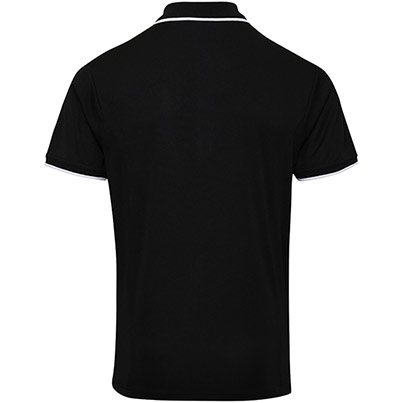 Premier Coolchecker PR618 Black/White Polo Shirt