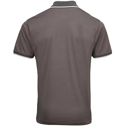 Premier Coolchecker PR618 Dark Grey/Silver Polo Shirt