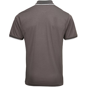 Premier Coolchecker PR618 Dark Grey/Silver Polo Shirt