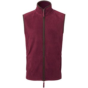 Premier Artisan PR803 Men’s Burgundy/Brown Fleece Body Warmer 3XL
