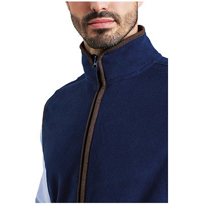 Premier Artisan PR803 Men’s Navy/Brown Fleece Body Warmer