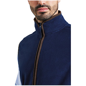 Premier Artisan PR803 Men’s Navy/Brown Fleece Body Warmer