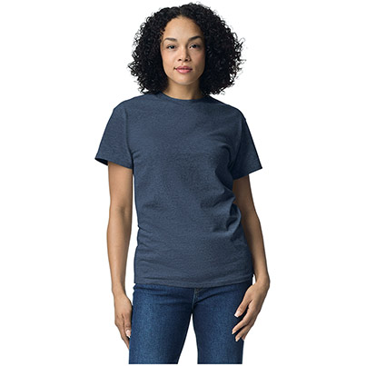 Gildan Ultra Cotton GD002 Heather Navy T-Shirt