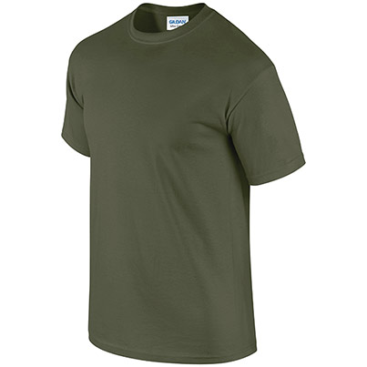 Gildan Ultra Cotton GD002 Military Green T-Shirt