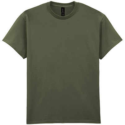 Gildan Ultra Cotton GD002 Military Green T-Shirt