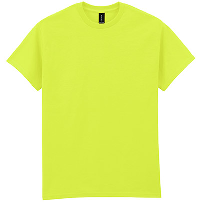 Gildan Ultra Cotton GD002 Safety Green T-Shirt