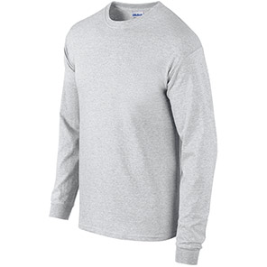 Gildan Ultra Cotton GD014 Ash Long-Sleeve T-Shirt