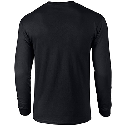 Gildan Ultra Cotton GD014 Black Long-Sleeve T-Shirt