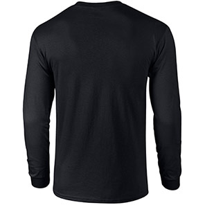 Gildan Ultra Cotton GD014 Black Long-Sleeve T-Shirt