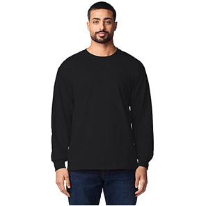 Gildan Ultra Cotton GD014 Black Long-Sleeve T-Shirt